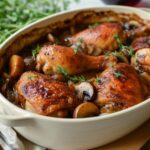 braised chicken legs with mushrooms